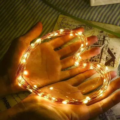 LED String Wire Battery Operated Fairy Lights (1 pc)